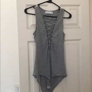 Tie front bodysuit
